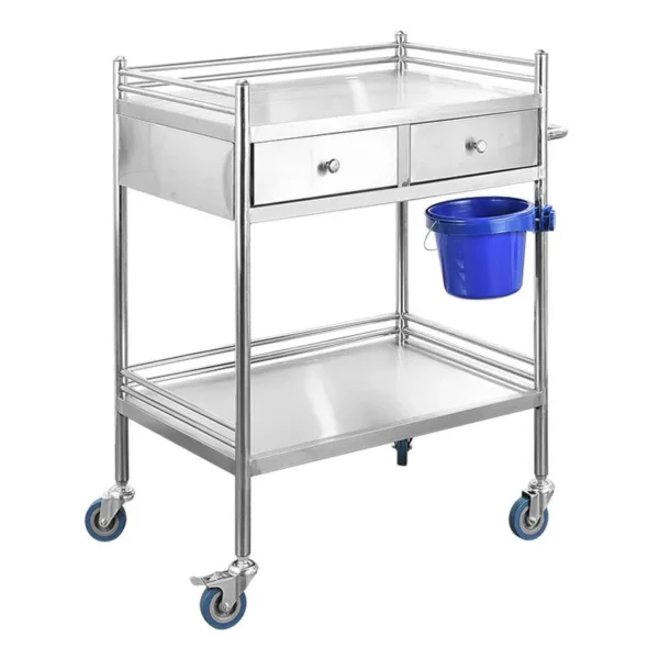 MESA ACERO INOXIDABLE RODINES SILENCIOSOS IMG MESA ACERO INOXIDABLE - RODINES SILENCIOSOS 60*40*86cm