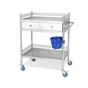 MESA ACERO INOXIDABLE - RODINES SILENCIOSOS 60*40*86cm